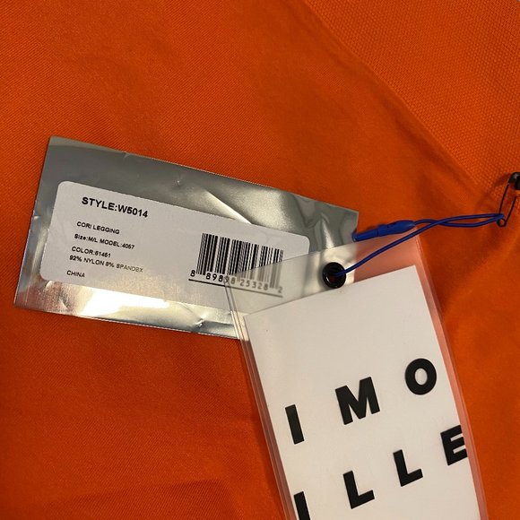 Simon Miller Stretch Cori Legging Bike Short in Coral / orange size M/L - NWT - Picture 6 of 6